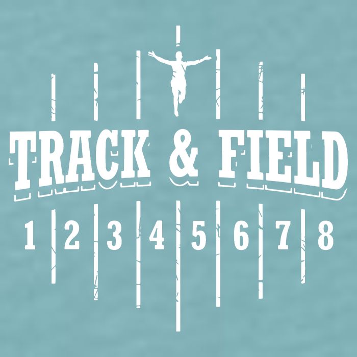 Funny Track And Field Design Runner Numbers Sueded Cloud Jersey T-Shirt
