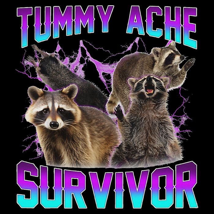 Funny Tummy Ache Survivor Raccoon City Backpack