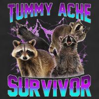 Funny Tummy Ache Survivor Raccoon 11oz C Handle Ceramic Mug