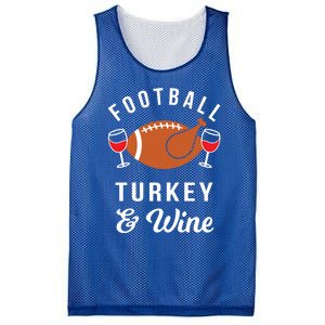 Football Turkey And Wine Funny Thanksgiving Ing Gift Mesh Reversible Basketball Jersey Tank