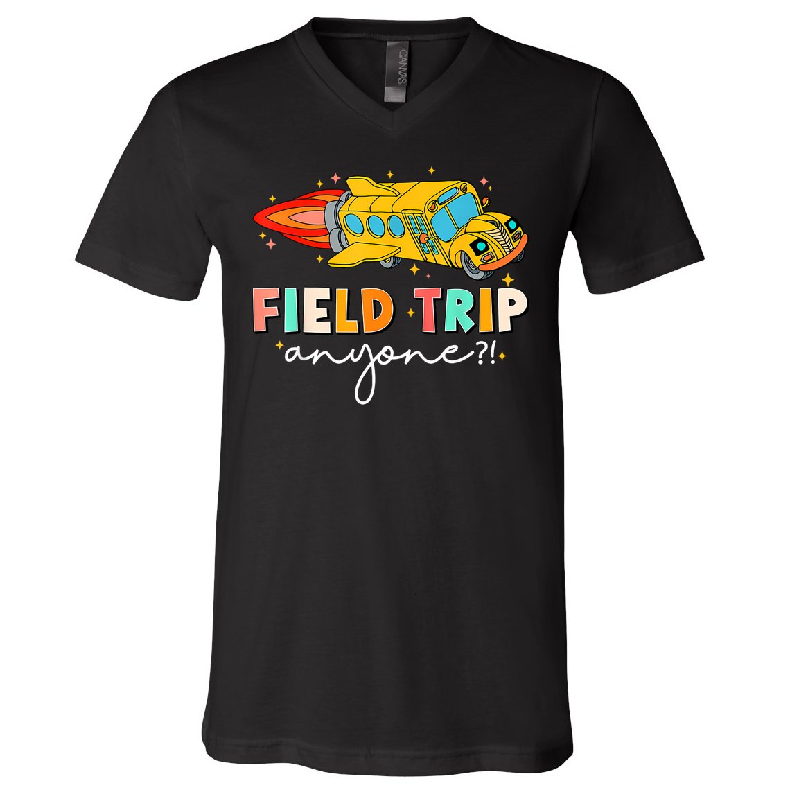Field Trip Anyone Field Day Teachers V-Neck T-Shirt