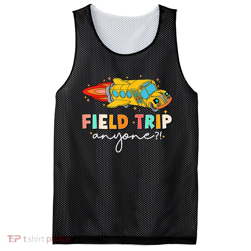 Field Trip Anyone Field Day Teachers Mesh Reversible Basketball Jersey Tank