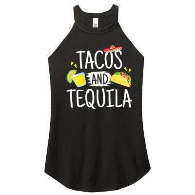 Funny Tacos And Tequila Mexican Sombrero Gift Women’s Perfect Tri Rocker Tank