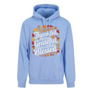 Forever Thankful Always Gratefulblessed Thanksgiving Unisex Surf Hoodie