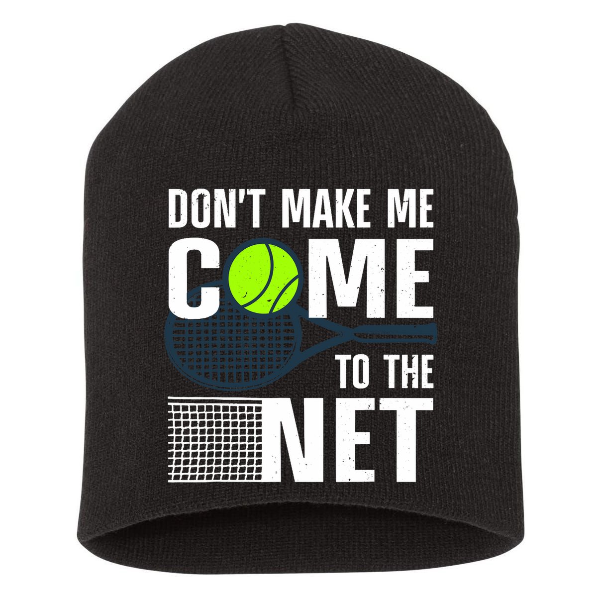 Funny Tennis Art For Adult Teens Tennis Player Lover Short Acrylic Beanie