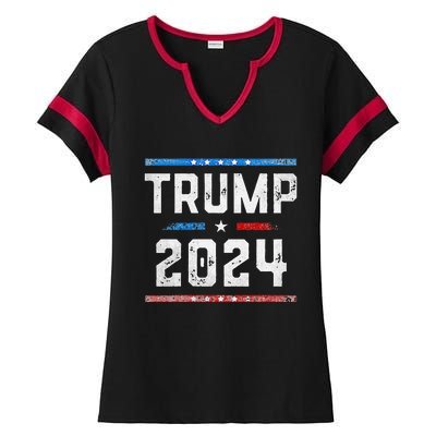 Funny Trump Arrest This Donald Trump Middle Finger President Ladies Halftime Notch Neck Tee