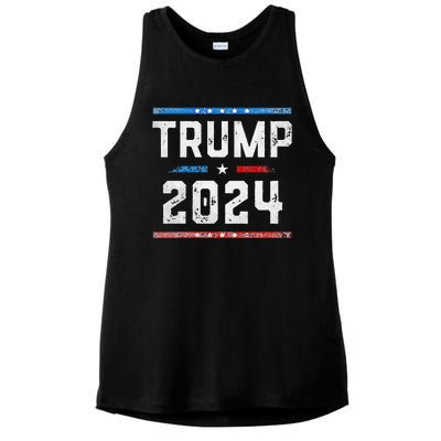 Funny Trump Arrest This Donald Trump Middle Finger President Ladies PosiCharge Tri-Blend Wicking Tank