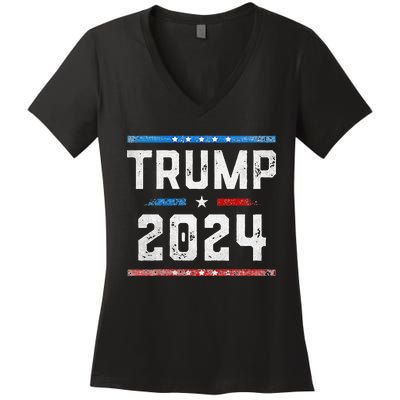 Funny Trump Arrest This Donald Trump Middle Finger President Women's V-Neck T-Shirt