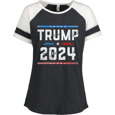 Funny Trump Arrest This Donald Trump Middle Finger President Enza Ladies Jersey Colorblock Tee