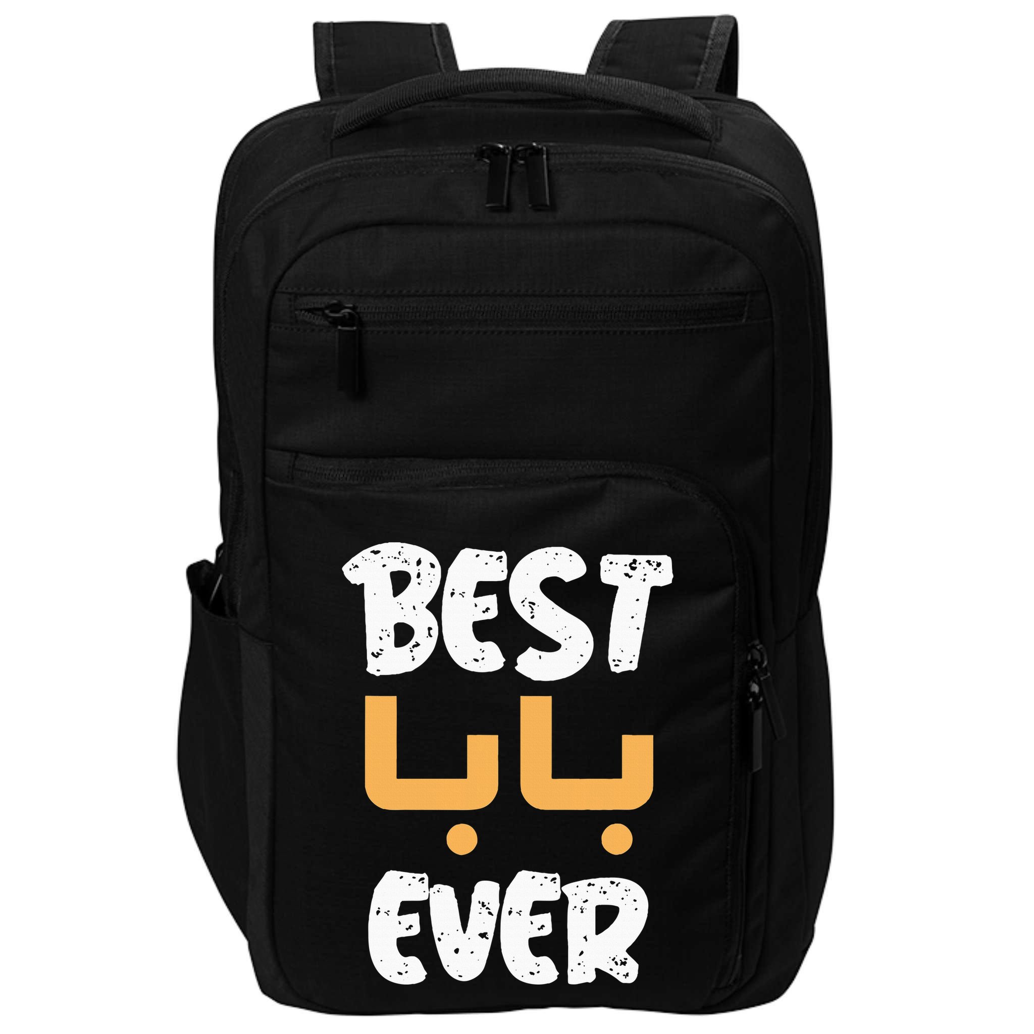 Funny Text Best Papa Ever Best Dad Ever Arab Arabic Funny Impact Tech Backpack