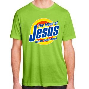 Funny The Blood Of Jesus Washes Souls Clean Detergent Adult ChromaSoft Performance T-Shirt