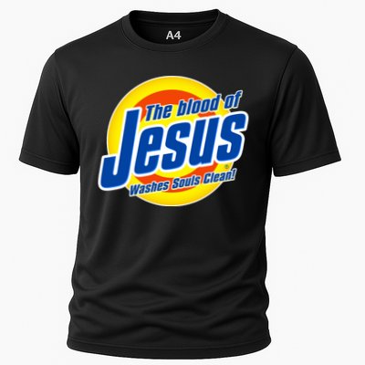 Funny The Blood Of Jesus Washes Souls Clean Detergent Performance Shirt