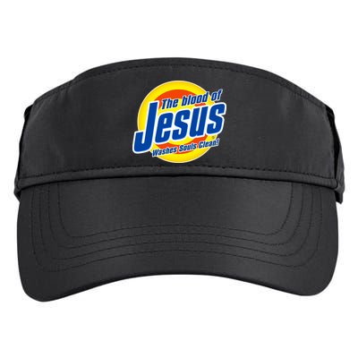 Funny The Blood Of Jesus Washes Souls Clean Detergent Adult Drive Performance Visor