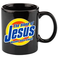 Funny The Blood Of Jesus Washes Souls Clean Detergent 11oz C Handle Ceramic Mug