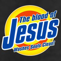Funny The Blood Of Jesus Washes Souls Clean Detergent 15oz Campfire Ceramic Mug