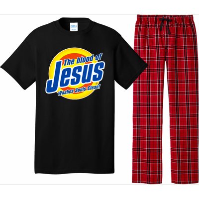 Funny The Blood Of Jesus Washes Souls Clean Detergent Pajama Set