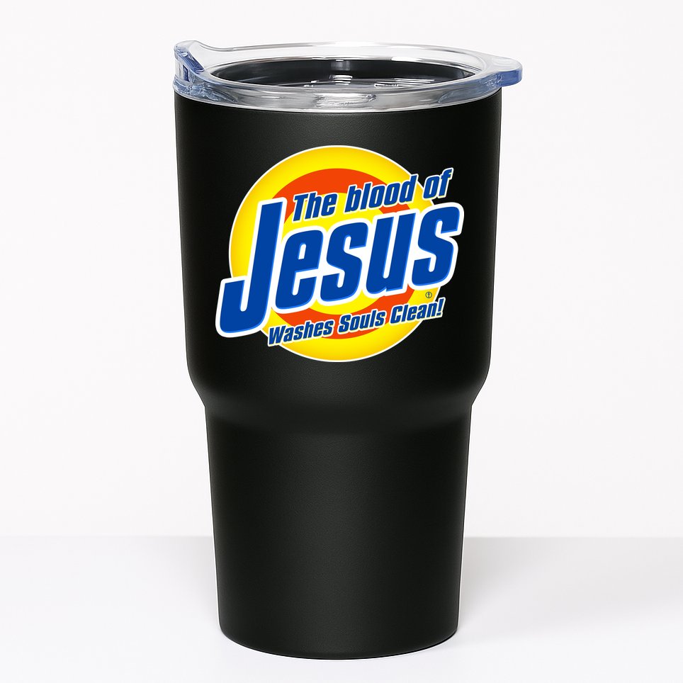 Funny The Blood Of Jesus Washes Souls Clean Detergent Tumbler