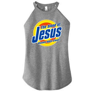 Funny The Blood Of Jesus Washes Souls Clean Detergent Women's Perfect Tri Rocker Tank