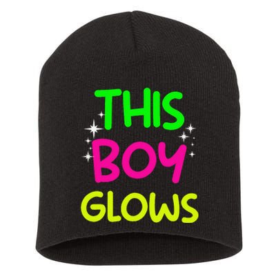 Funny This Boy Glows Cute B.Oys Man Son Party Team Gift Short Acrylic Beanie