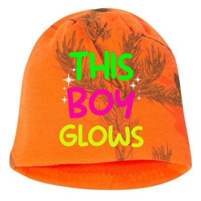 Funny This Boy Glows Cute B.Oys Man Son Party Team Gift Kati - Camo Knit Beanie