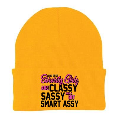 Funny The Best Sorority Girls Are Classy Sassy and bit Smart Assy Knit Cap Winter Beanie