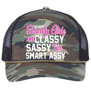 Funny The Best Sorority Girls Are Classy Sassy and bit Smart Assy Retro Rope Trucker Hat Cap