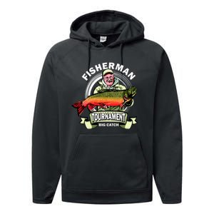 Fishing Tournament Big Catch Performance Fleece Hoodie