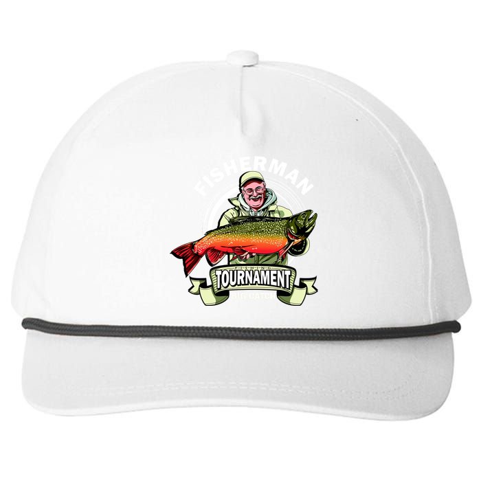 Fishing Tournament Big Catch Snapback Five-Panel Rope Hat