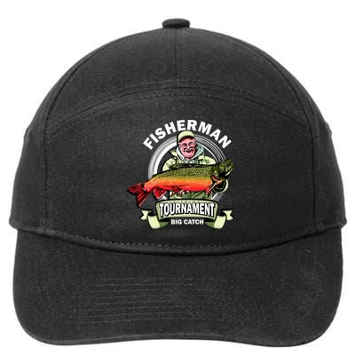 Fishing Tournament Big Catch 7-Panel Snapback Hat