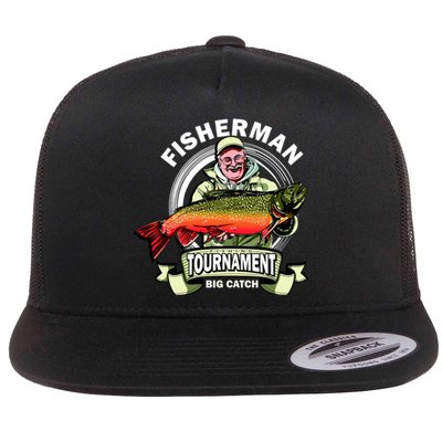 Fishing Tournament Big Catch Flat Bill Trucker Hat