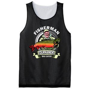 Fishing Tournament Big Catch Mesh Reversible Basketball Jersey Tank