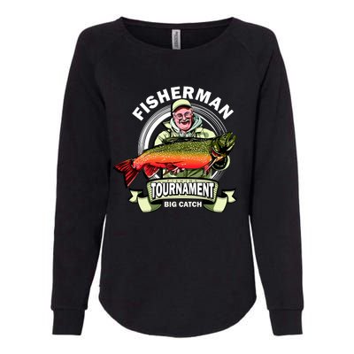 Fishing Tournament Big Catch Womens California Wash Sweatshirt