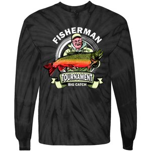 Fishing Tournament Big Catch Tie-Dye Long Sleeve Shirt