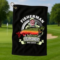 Fishing Tournament Big Catch Golf Towel