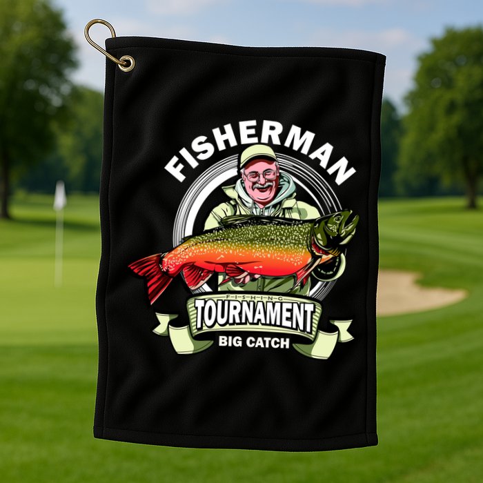 Fishing Tournament Big Catch Golf Towel