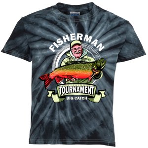 Fishing Tournament Big Catch Kids Tie-Dye T-Shirt