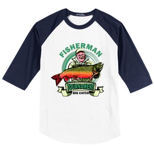 Fishing Tournament Big Catch Baseball Sleeve Shirt