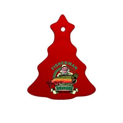 Fishing Tournament Big Catch Ceramic Tree Ornament