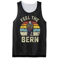 Feel The Bern Bernie Sanders Mittens Vintage Funny Meme Mesh Reversible Basketball Jersey Tank