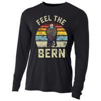 Feel The Bern Bernie Sanders Mittens Vintage Funny Meme Cooling Performance Long Sleeve Crew