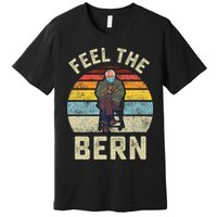 Feel The Bern Bernie Sanders Mittens Vintage Funny Meme Premium T-Shirt