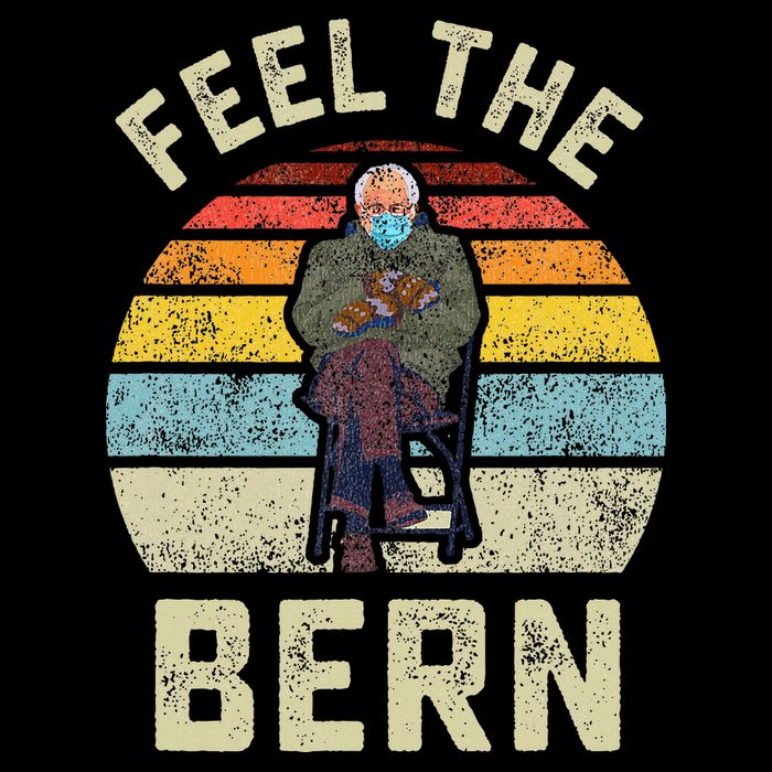 Feel The Bern Bernie Sanders Mittens Vintage Funny Meme Premium T-Shirt