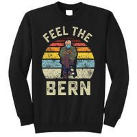 Feel The Bern Bernie Sanders Mittens Vintage Funny Meme Tall Sweatshirt