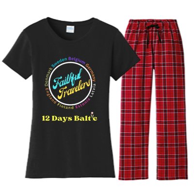 Faithful Travelers Belgium Germany Latvia England Women's Flannel Pajama Set