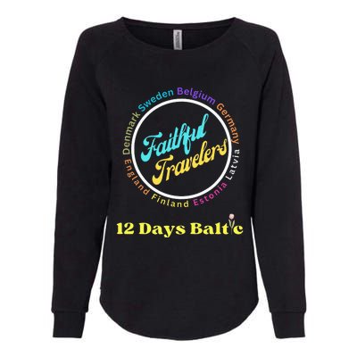 Faithful Travelers Belgium Germany Latvia England Womens California Wash Sweatshirt