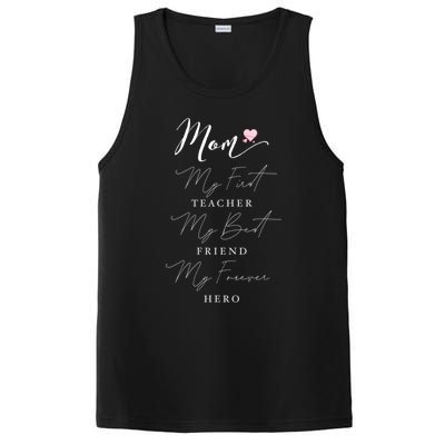 First Teacher Best Friend Forever Hero Mothers Day Birthday Gift PosiCharge Competitor Tank