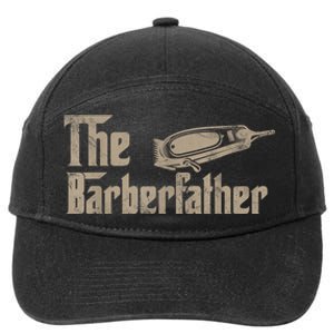 Funny The Barber Father Halloween Christmas Barber 7-Panel Snapback Hat