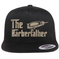 Funny The Barber Father Halloween Christmas Barber Flat Bill Trucker Hat