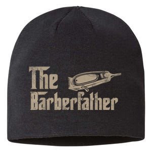 Funny The Barber Father Halloween Christmas Barber Sustainable Beanie