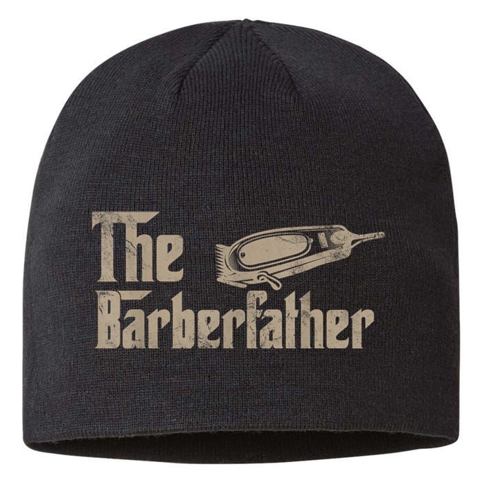 Funny The Barber Father Halloween Christmas Barber Sustainable Beanie